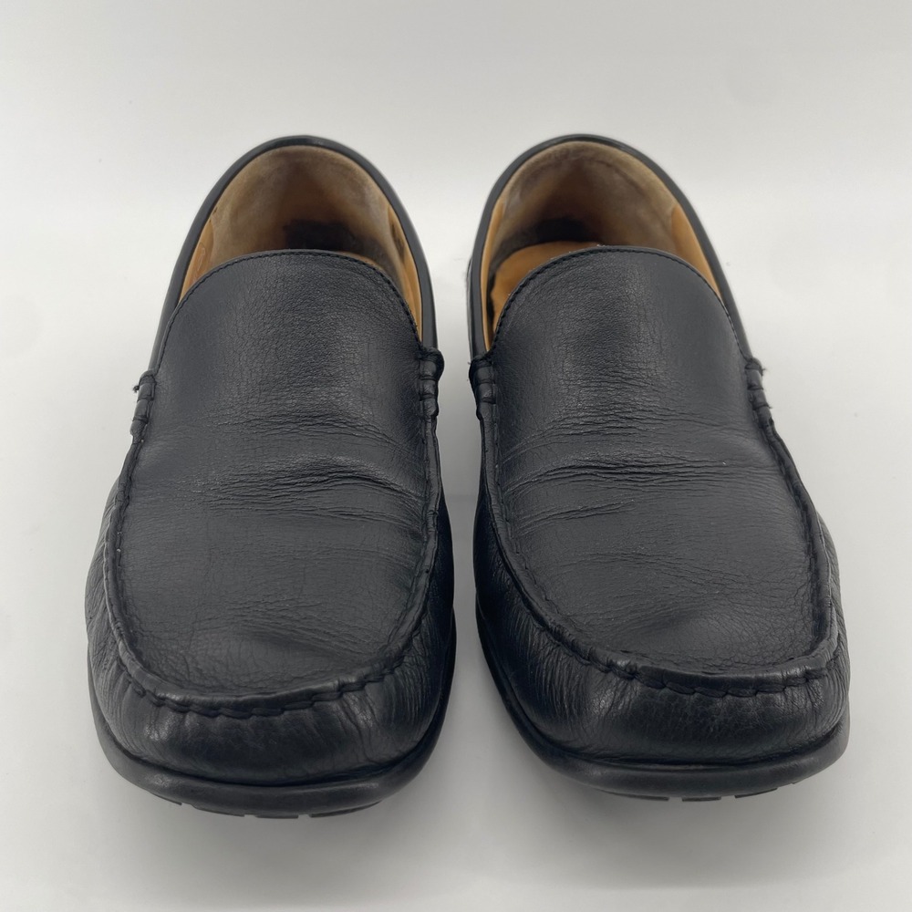 Mephisto Loafers Mens 8.5 Black Leather Cool-Air Slip On Moc Toe 54214 067